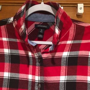 Ladies Lands End Flannel/Cotton shirt